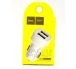 АЗУ USB блочек 2.4A 2USB Hoco Z2A белый