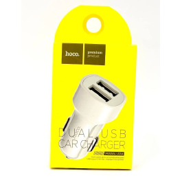 АЗУ USB блочек 2.4A 2USB Hoco Z2A белый