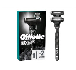 GILLETTE MACH3 Charcoal Бритва+2 касети