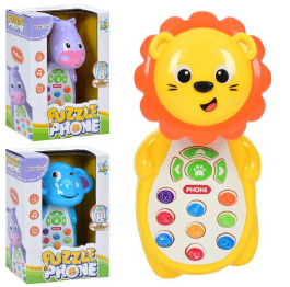 Телефон мобільний NK-742-743-744 тваринки, 3 види, муз., бат., кор., 11,5-15,5-6 см.