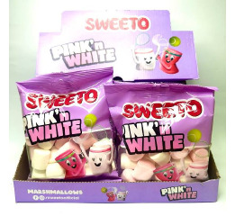 Зефір SWEETO Pink'n White 60г (12шт*6) ШТ