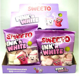Зефір SWEETO Pink'n White 60г (12шт*6) ШТ