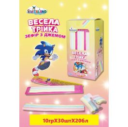 Зефір Весела Трійка Sonic з джемом 9г (30шт*20)