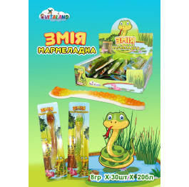 АКЦІЯ Мармеладна Змійка 8г (30шт*20)ШТ