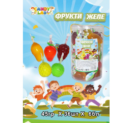Желе Фрукти банка 45г (36шт*6)УП