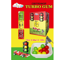 Жув гум СвітлофорTURBO GUM блістер 12г (48шт*12)