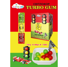 Жув гум СвітлофорTURBO GUM блістер 12г (48шт*12)