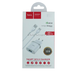 МЗП Type-C Hoco C12Q 3A QC3.0 біл