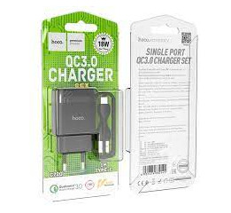 МЗП Type-C HOCO C72Q 1USB 18w QC3.0 чор