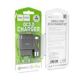 МЗП Type-C HOCO C72Q 1USB 18w QC3.0 чор
