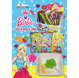 Льодяник Barbie +стріл.цукор 10г (30шт*20)
