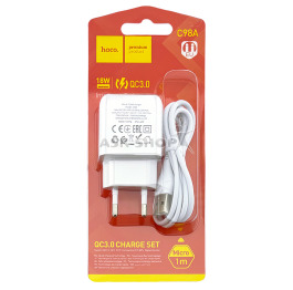 .СЗУ microUSB Hoco C98A 18w 2в1 біл
