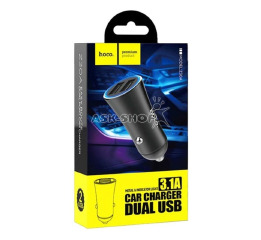 АЗУ USB блочок 3,1A 2USB Hoco Z30 чор