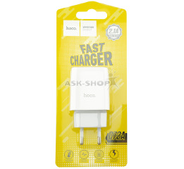 Блочок USB Hoco C72A 2.1A 1USB біле