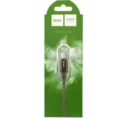Кабель microUSB Hoco X14 ткан чор 1м