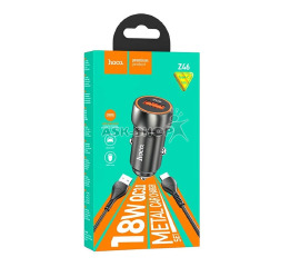 АЗУ USB Hoco Z46 3.0A/1USB/18W/QC3.0