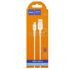 Кабель microUSB Hoco X65 білий 1м (31)