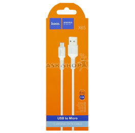 Кабель microUSB Hoco X65 білий 1м (31)