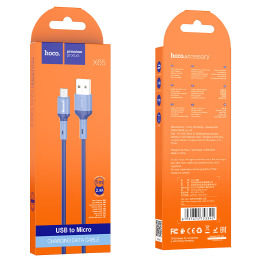Кабель microUSB Hoco X65 синий 1м (31)