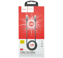 Кабель 2 м Type-C (PD) Hoco X50 100W ткан чор