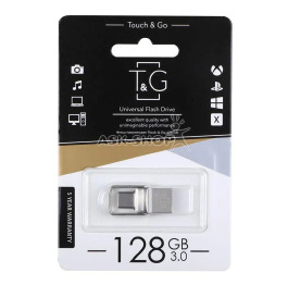 USB 128GB 3.0 T&G 104 USB+Type-C сталева