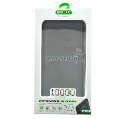 Power bank 10000mA Gerlax P102 2USB/2.4A черный