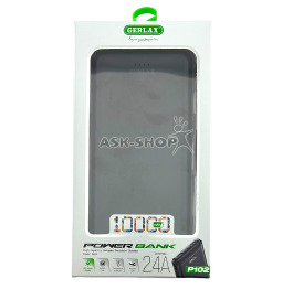 Power bank 10000mA Gerlax P102 2USB/2.4A черный