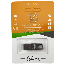 USB 64GB 2.0 T&G 117 Metal чор