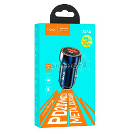 АЗП Type-C (PD+USB) Hoco Z46A 3A/PD20W/1USB/QC3.0 сір