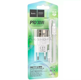 Блочок USB Hoco C131A 1USB/PD30W/QC3