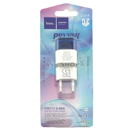 Блочок USB Hoco C131A 1USB/PD30W/QC3.0/3A (30)