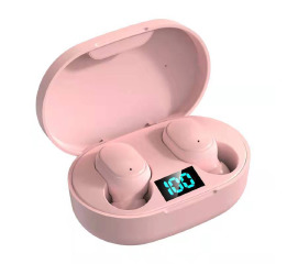 Bluetooth E6s LCD (Airdots style) рожеві