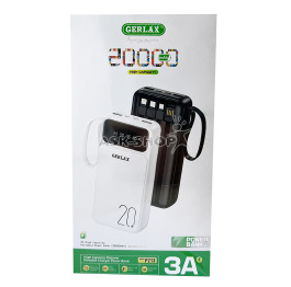 Павербанк 20000mA Gerlax P213 біл