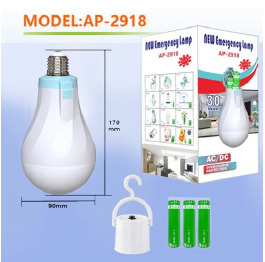 Лампа LED аккум Е27 30W 18650*3шт