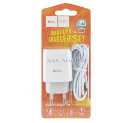 МЗП Micro Hoco C73A 2.4A/2USB/12W біл