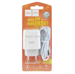 МЗП Micro Hoco C73A 2.4A/2USB/12W біл