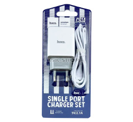 .СЗУ microUSB Hoco C81A 2.1A/1USB біл 1м (23)