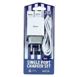 .СЗУ microUSB Hoco C81A 2.1A/1USB біл 1м (23)