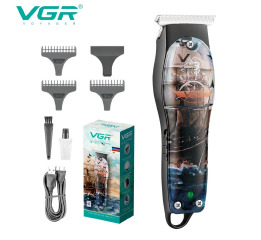 Тример VGR V-953, 4 насадки, индикатор зарядки