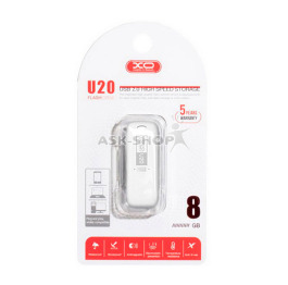 USB   8GB 2.0 XO U20 белая