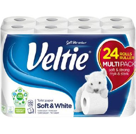Туалетний папір Veltie Soft White 3ш 24р