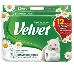 Туалетний папір Velvet Camomile 3ш 12р