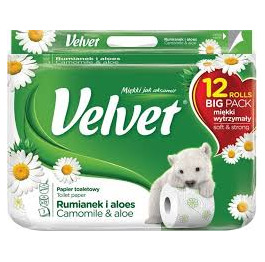 Туалетний папір Velvet Camomile 3ш 12р
