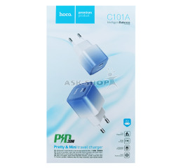 Блочок PD Type-C Hoco C101A PD20W білий (11)