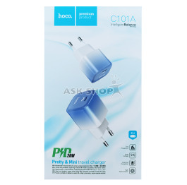 Блочок PD Type-C Hoco C101A PD20W білий (11)