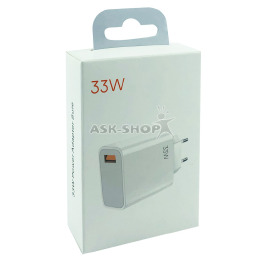Блочок USB Xiaomi Mi 1USB/33W/QC3.0 біл