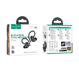 Bluetooth Air Pods Hoco EQ8 дисплей чорні