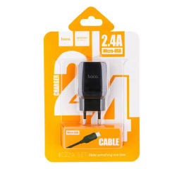 МЗП iPhone Hoco C22A 2.4A/1USB біл