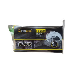 Губка кух PRODOM 5шт BLACK (80)