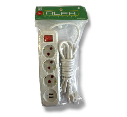 Подовжувач 3м 3 розетки + 2USB (60)